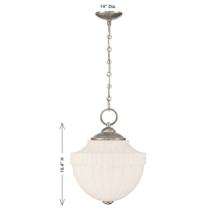 Montrose One Light Pendant in Satin Nickel Savoy House