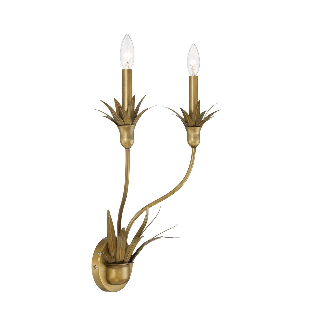 Strathmore Two Light Wall Sconce in Antique Patina Savoy House