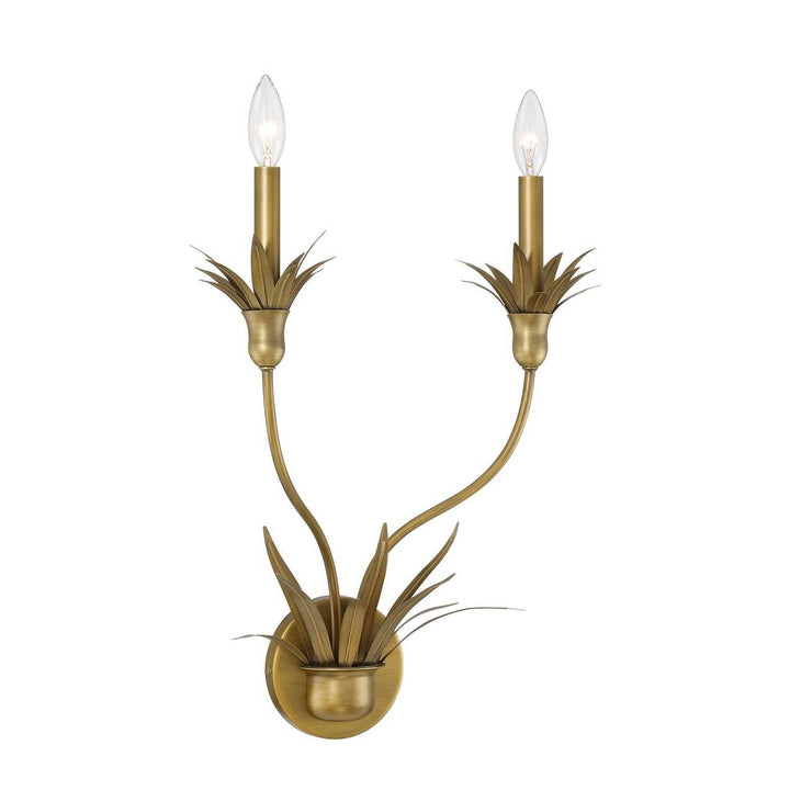 Strathmore Two Light Wall Sconce in Antique Patina Savoy House