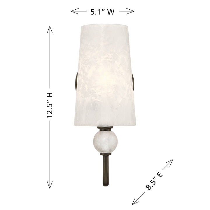 Sheldon One Light Wall Sconce in Mediterranean Bronze Savoy House