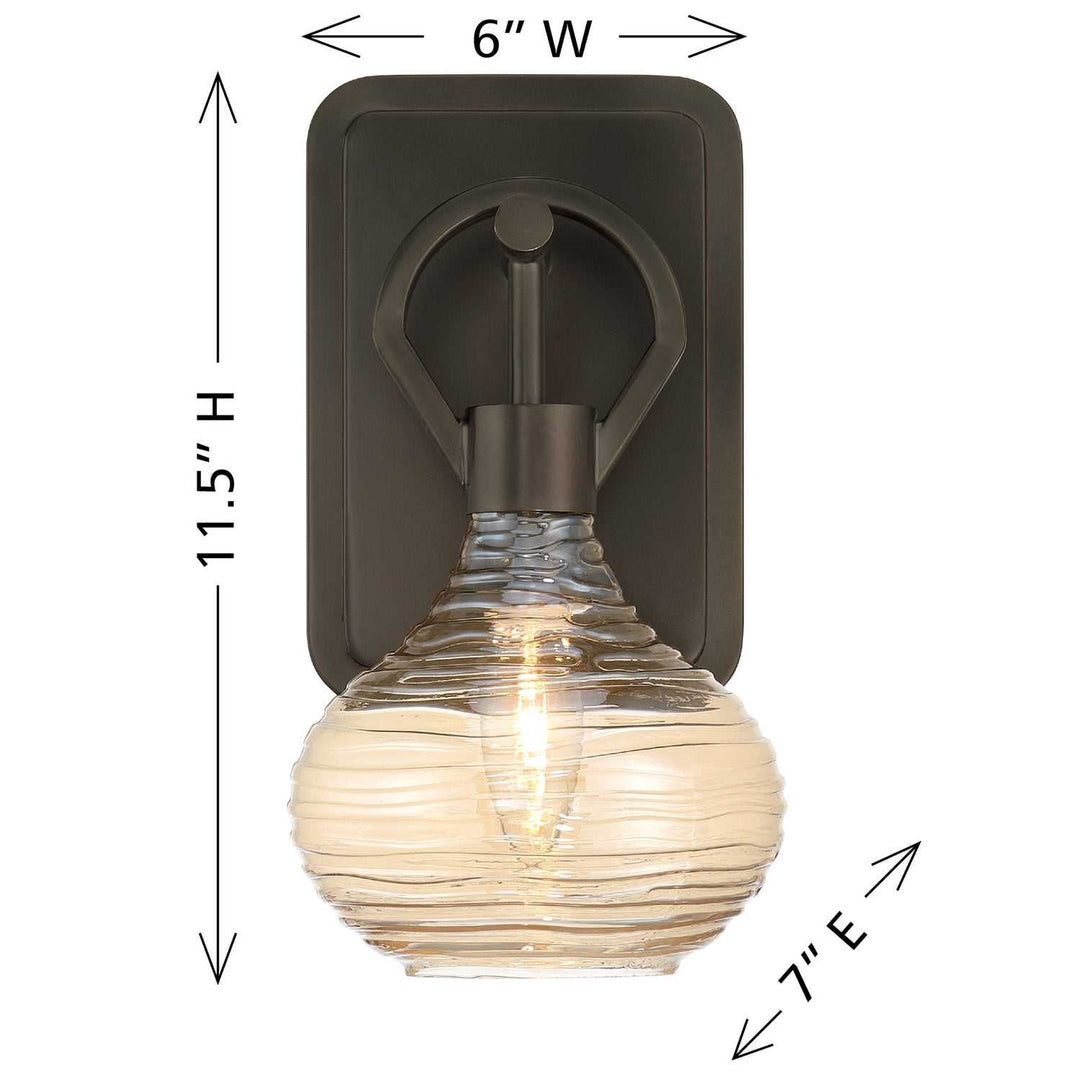 Sheriden One Light Wall Sconce in Mediterranean Bronze Savoy House