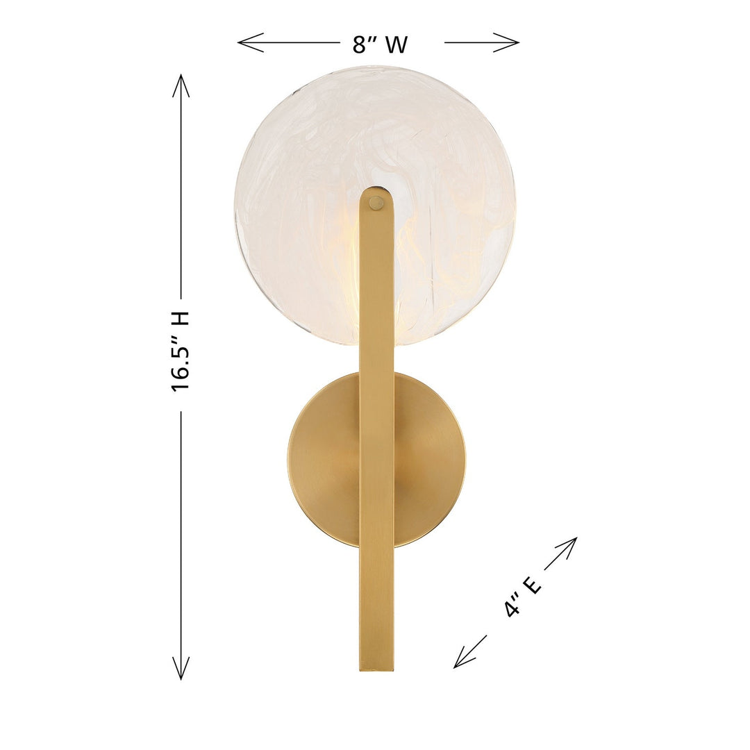 Ainslie LED Wall Sconce in Warm Brass Savoy House