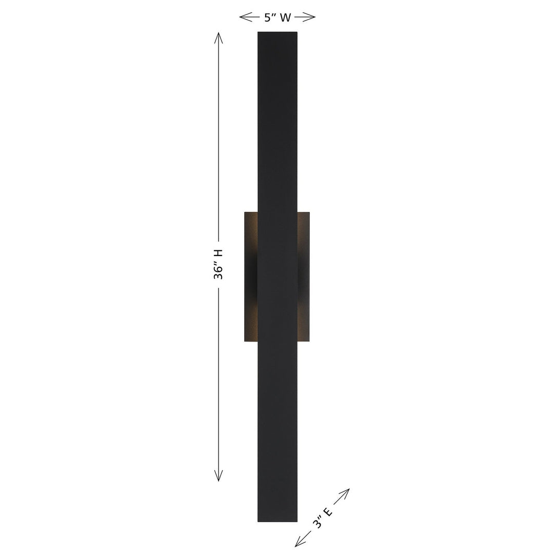 Davis LED Outdoor Wall Lantern in Black Savoy House