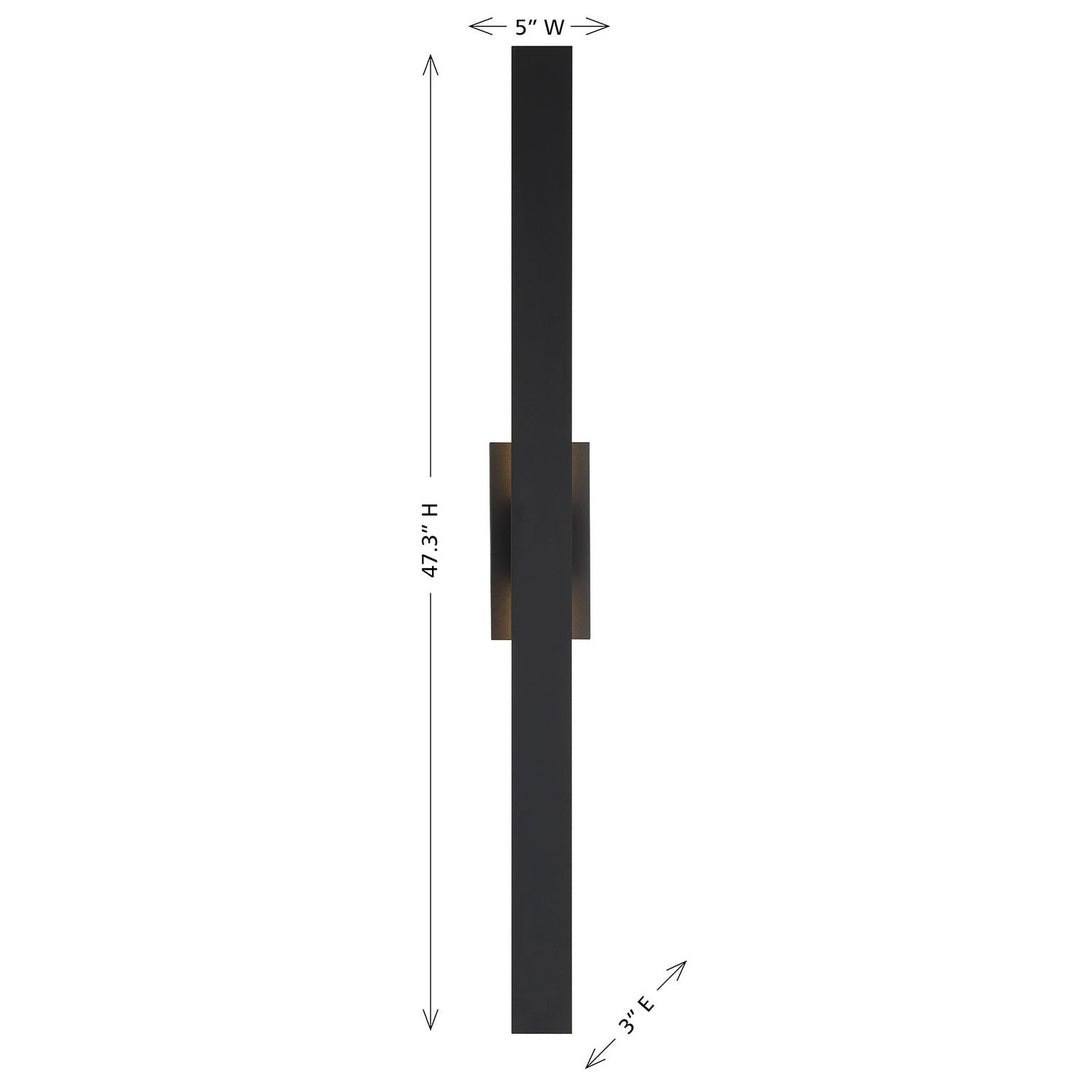 Davis LED Outdoor Wall Lantern in Black Savoy House