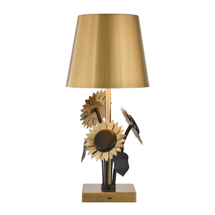 Posey LED Table Lamp in Brass and Black Savoy House