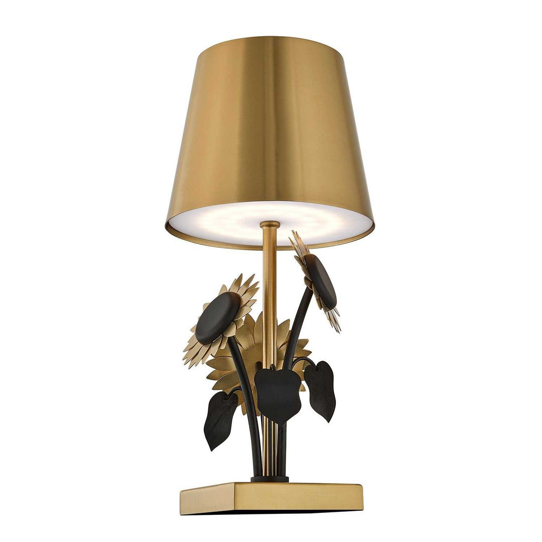 Posey LED Table Lamp in Brass and Black Savoy House