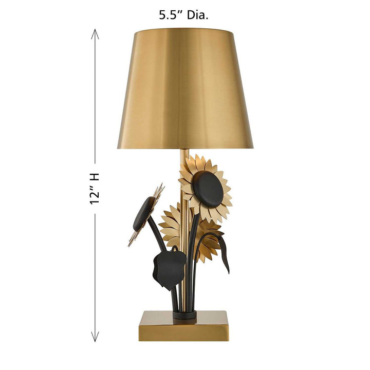 Posey LED Table Lamp in Brass and Black Savoy House