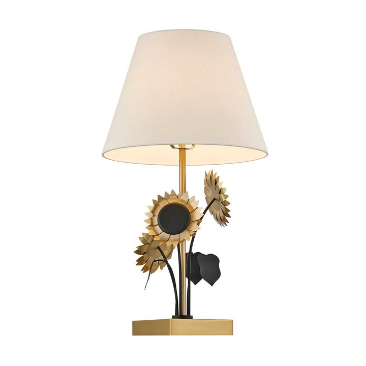 Amelia One Light Table Lamp in Brass and Black Savoy House