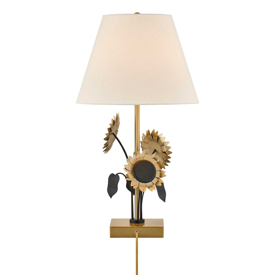 Amelia One Light Table Lamp in Brass and Black Savoy House