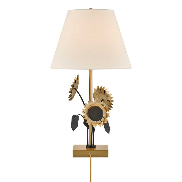 Amelia One Light Table Lamp in Brass and Black Savoy House