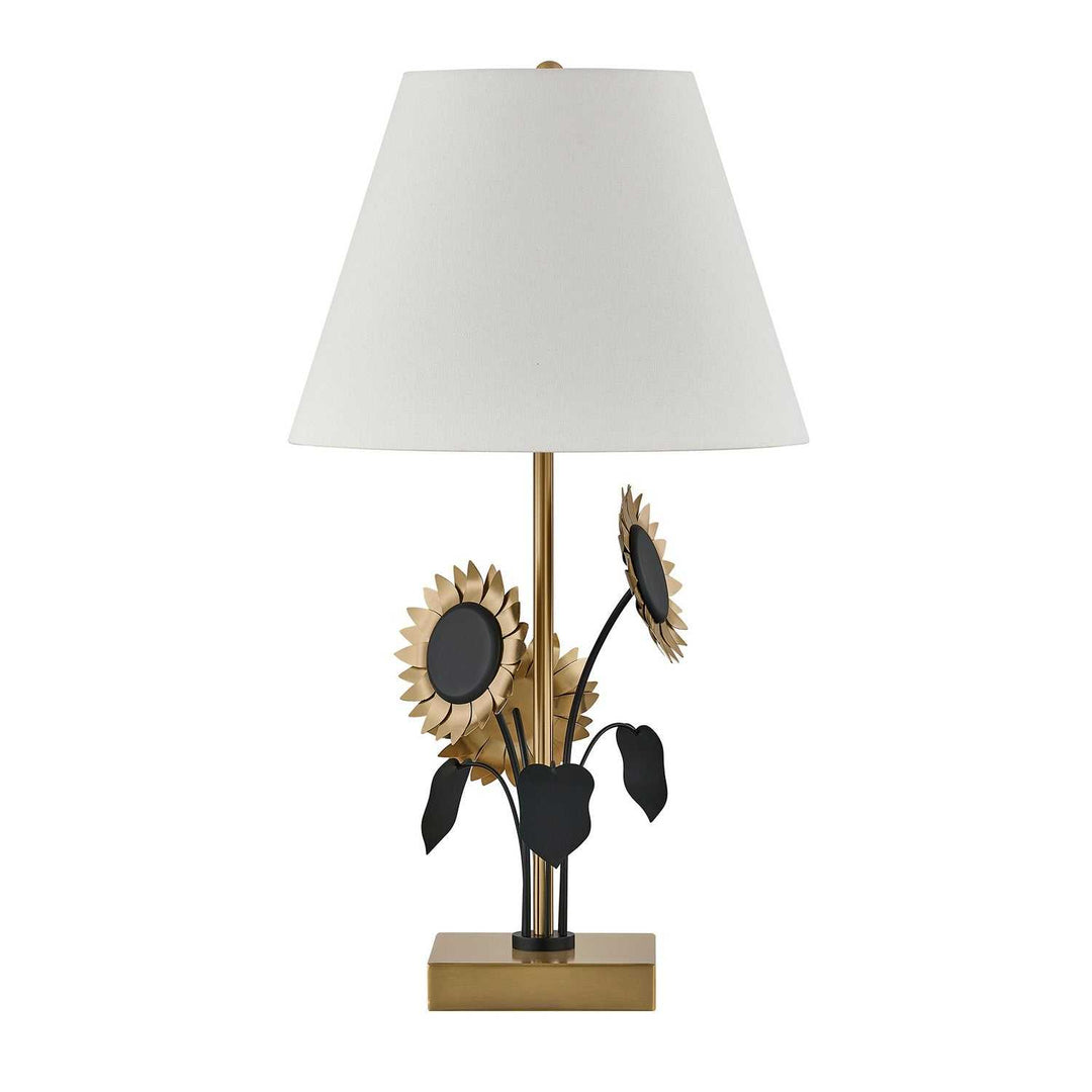 Amelia One Light Table Lamp in Brass and Black Savoy House