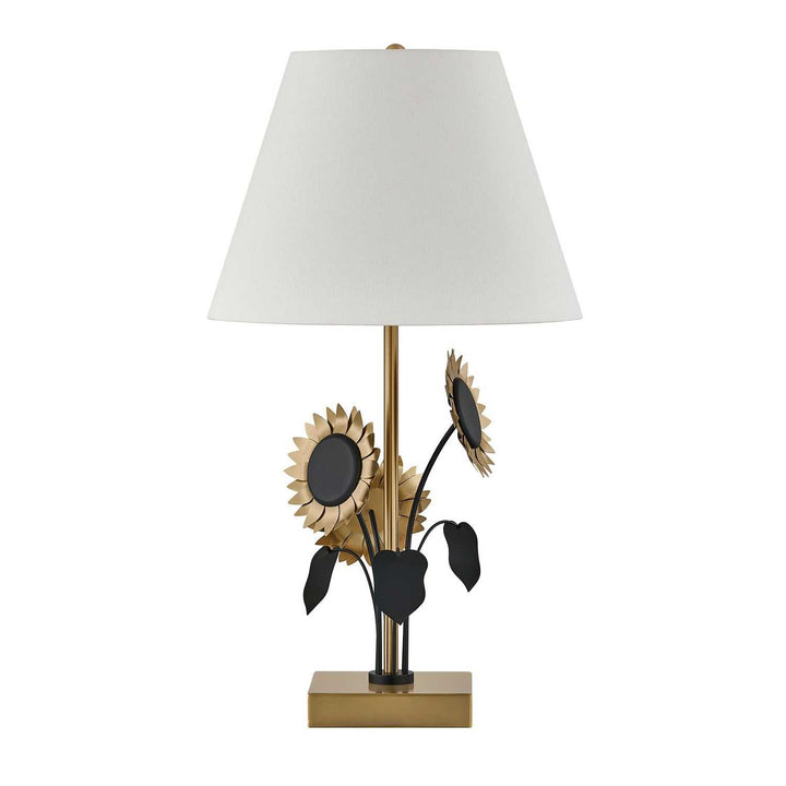 Amelia One Light Table Lamp in Brass and Black Savoy House