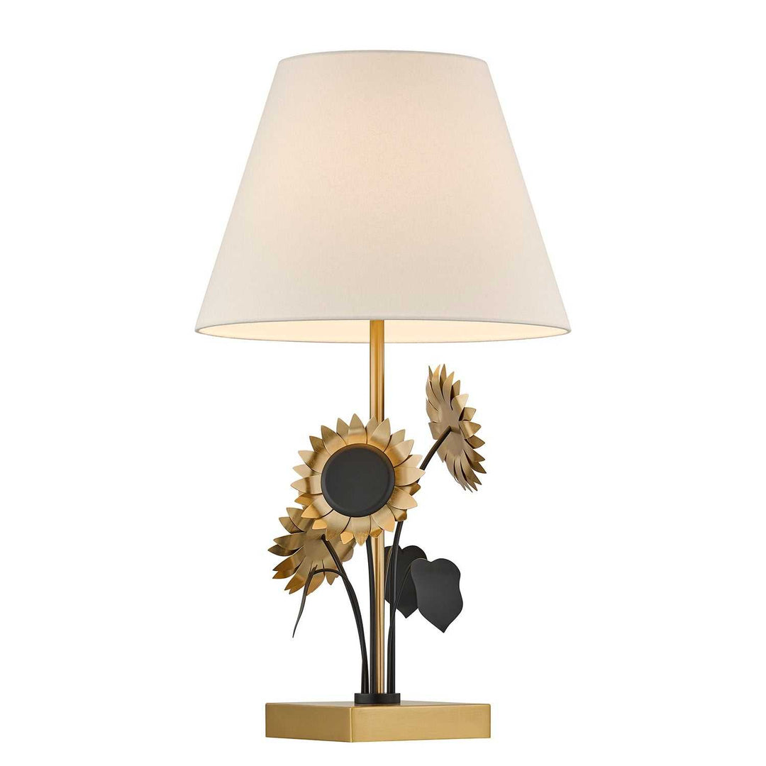 Amelia One Light Table Lamp in Brass and Black Savoy House