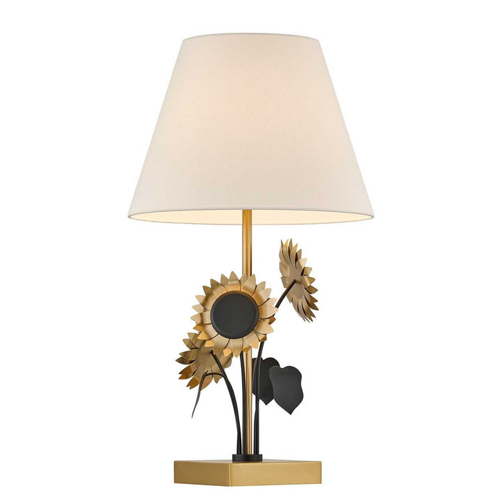 Amelia One Light Table Lamp in Brass and Black Savoy House