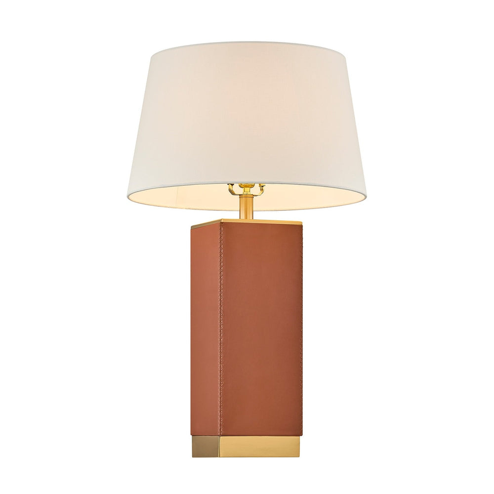 Max One Light Table Lamp in Honey Brown Savoy House