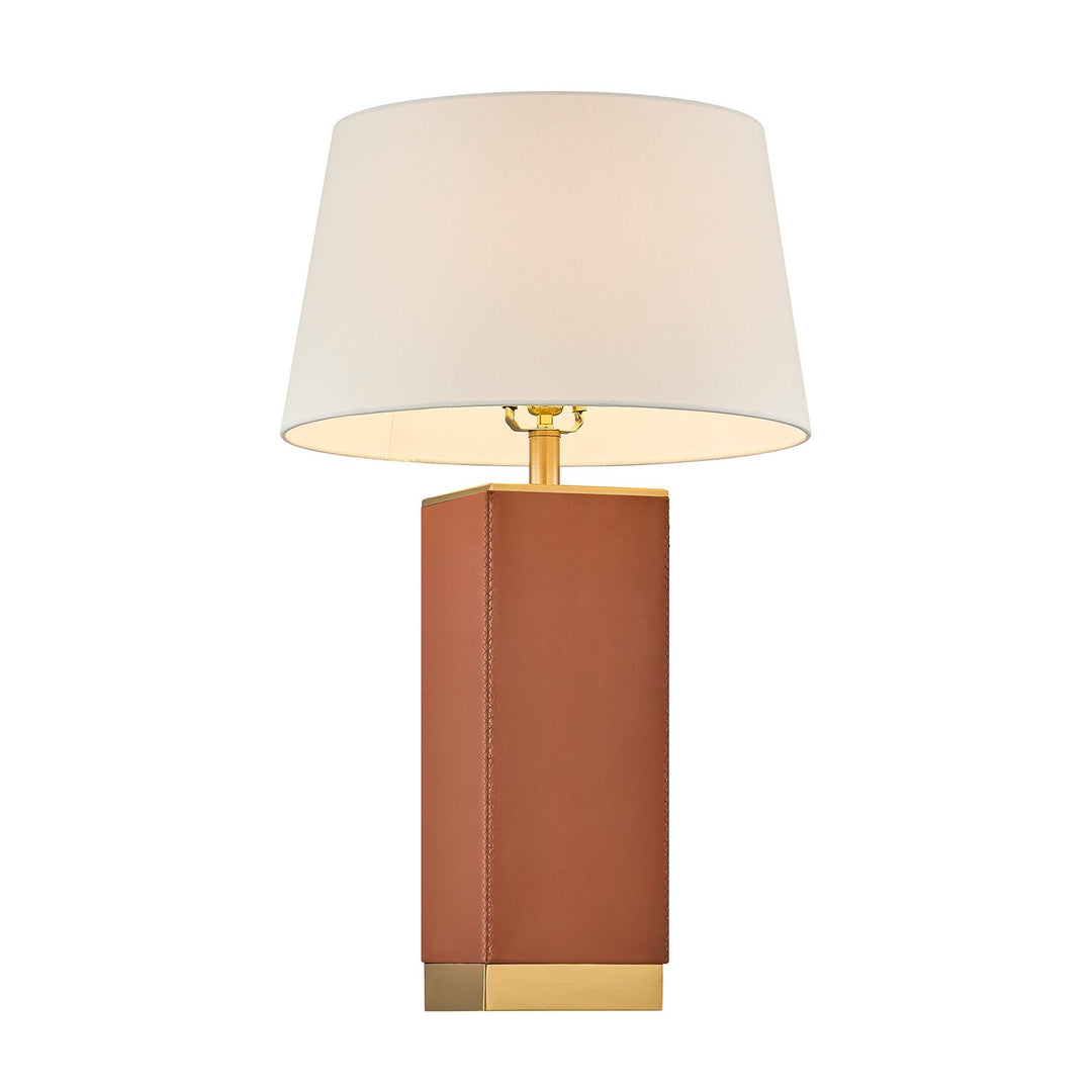 Max One Light Table Lamp in Honey Brown Savoy House