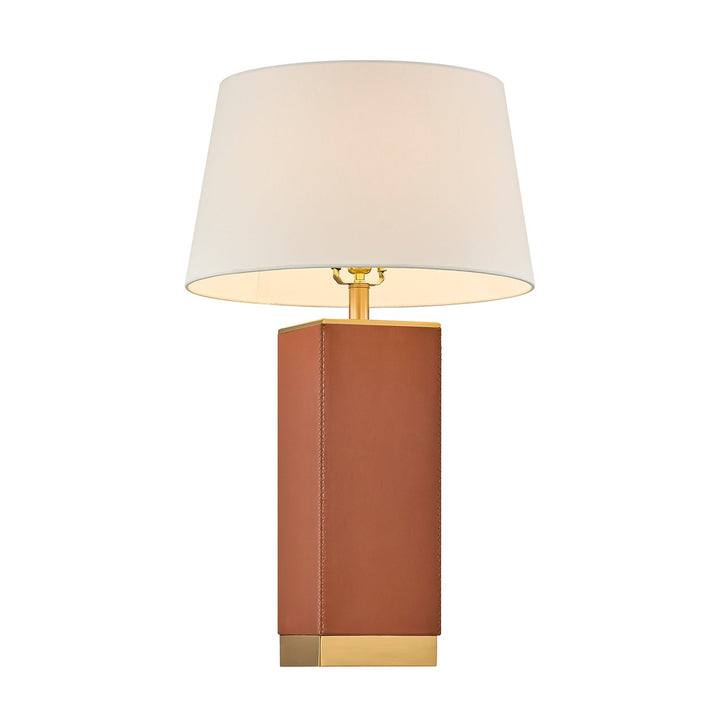 Max One Light Table Lamp in Honey Brown Savoy House