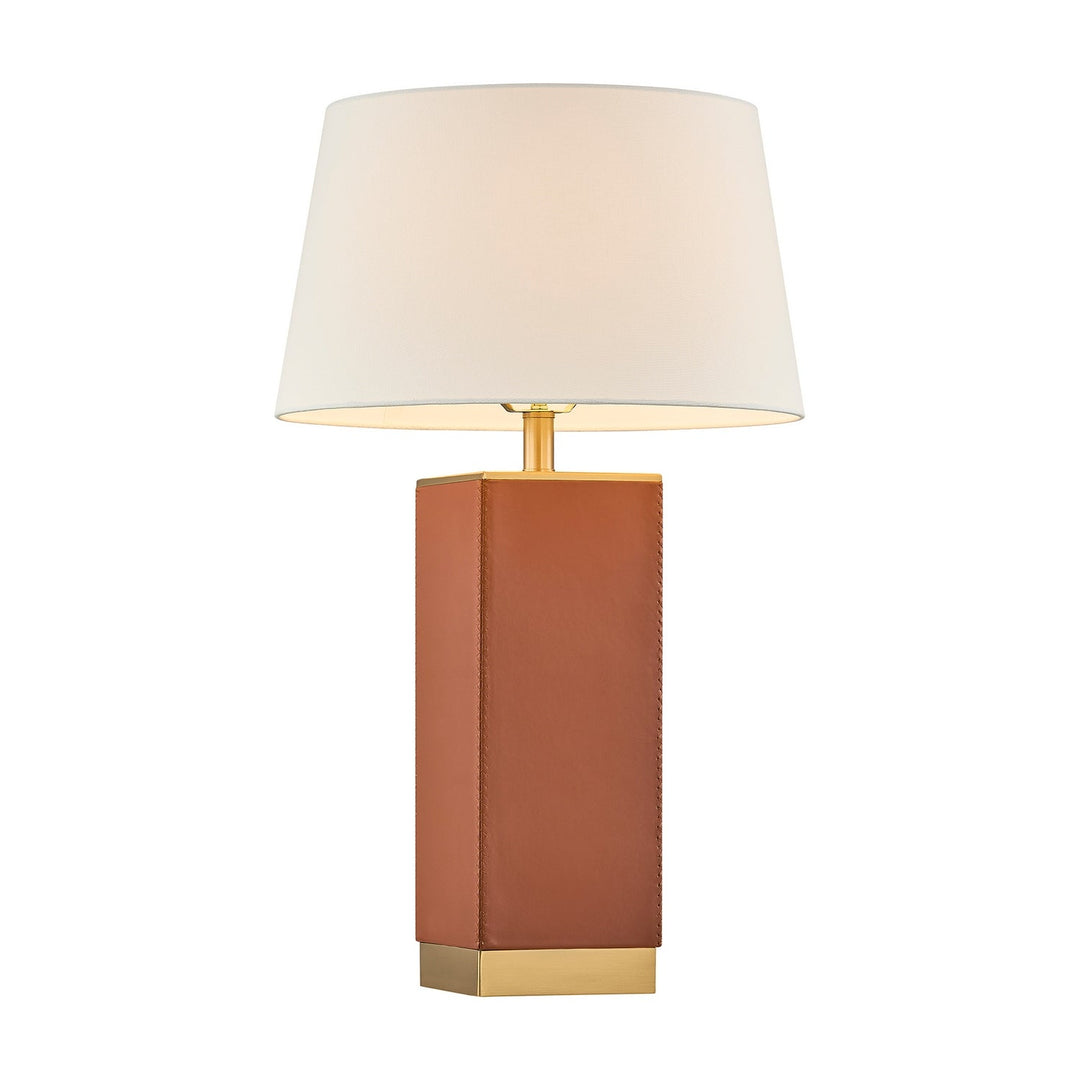 Max One Light Table Lamp in Honey Brown Savoy House