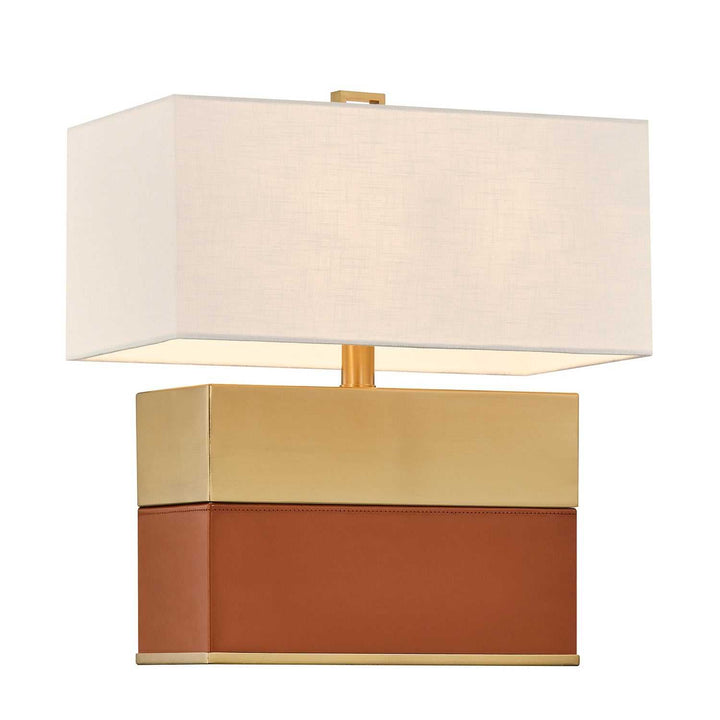Oliver One Light Table Lamp in Honey Brown and Brown Savoy House