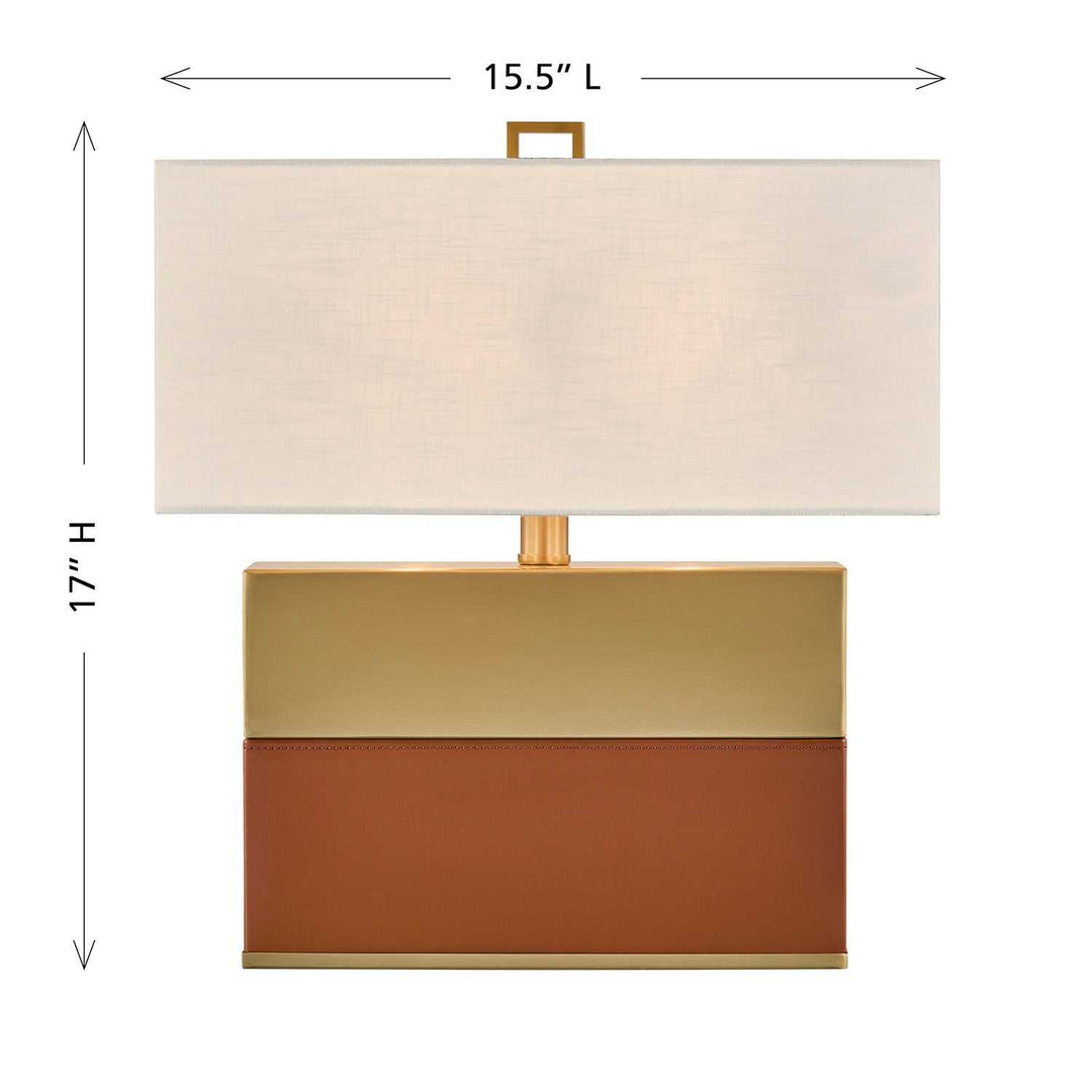 Oliver One Light Table Lamp in Honey Brown and Brown Savoy House