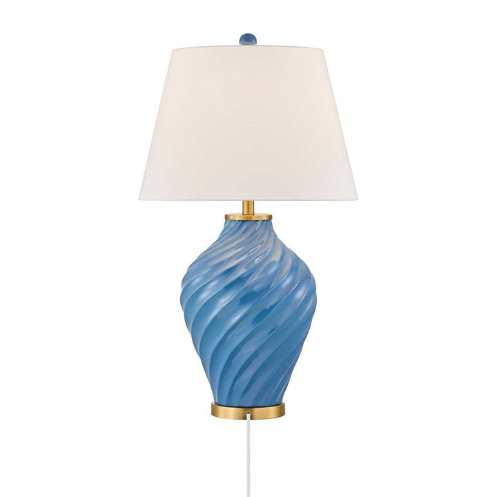 Viola One Light Table Lamp in Blue Savoy House