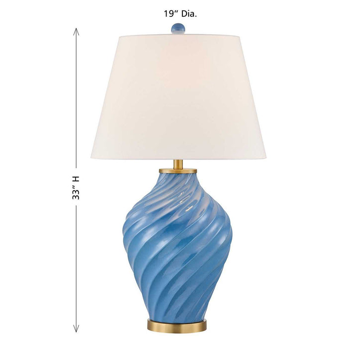 Viola One Light Table Lamp in Blue Savoy House