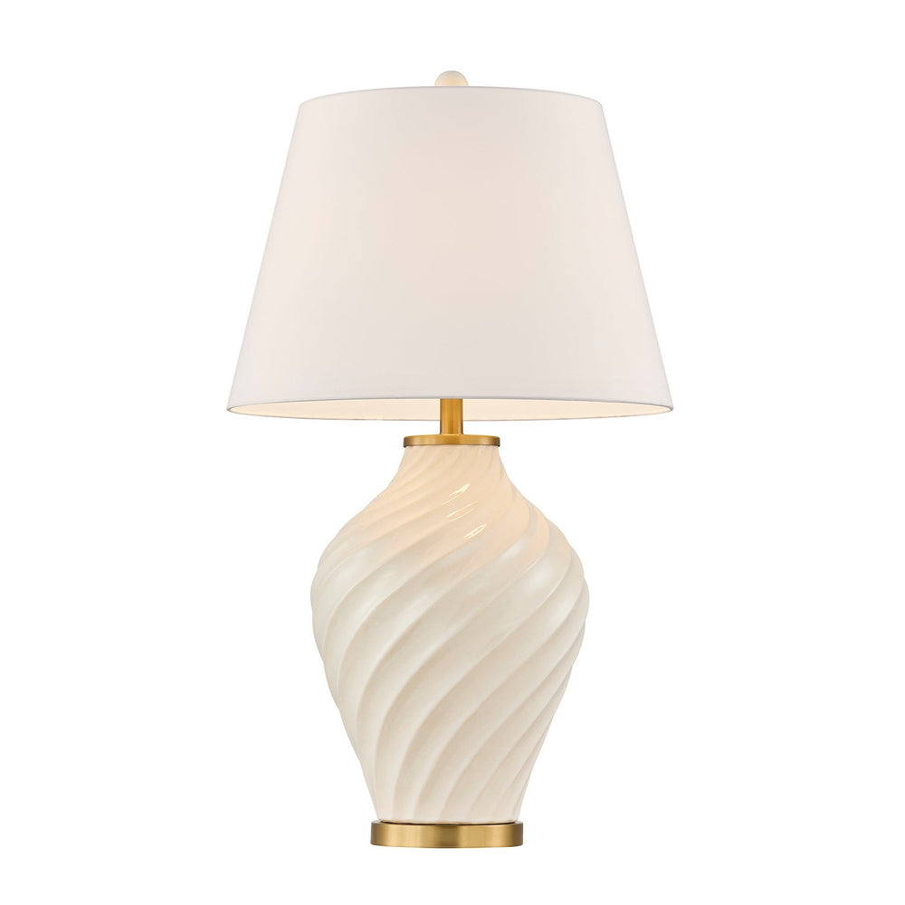 Viola One Light Table Lamp in White Savoy House