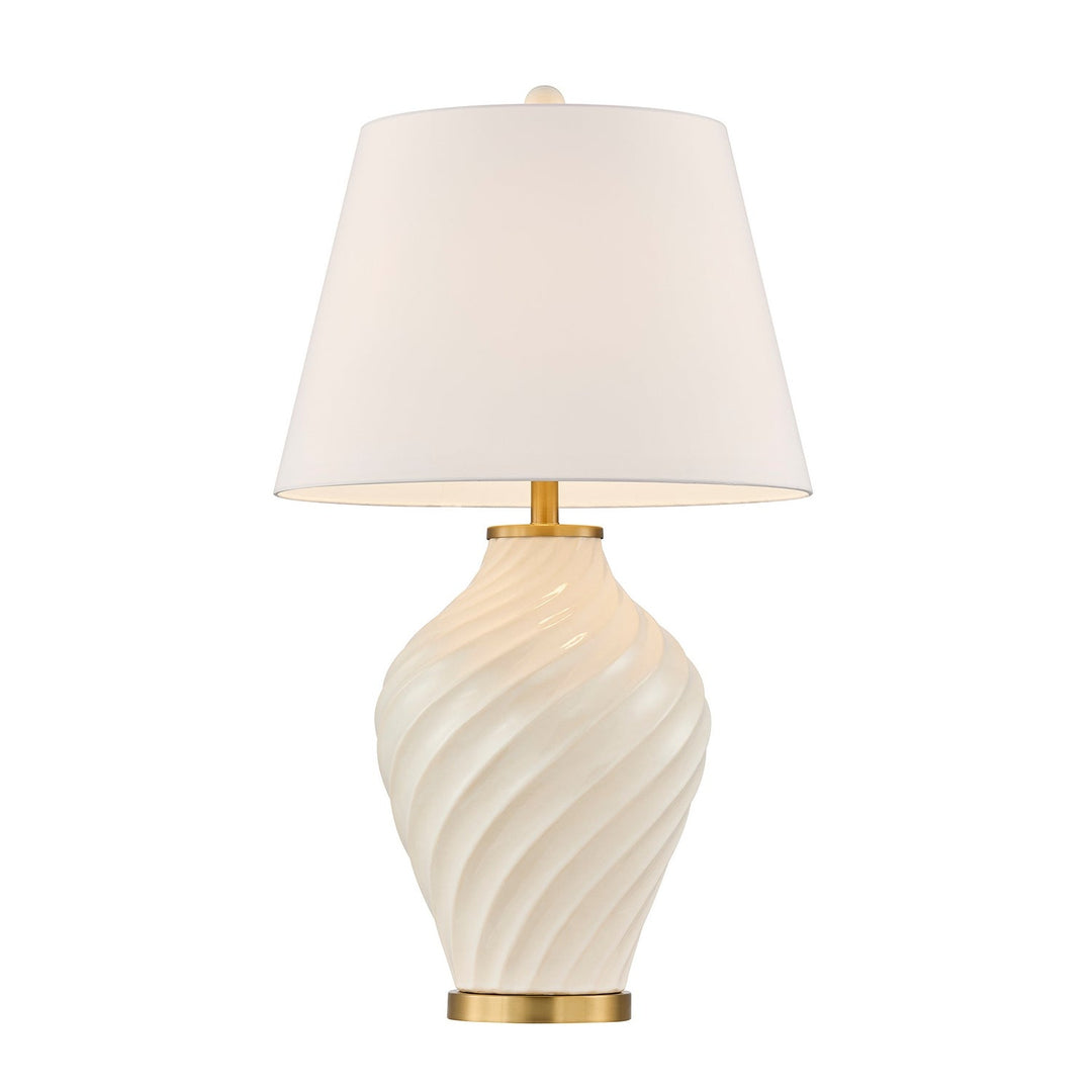 Viola One Light Table Lamp in White Savoy House