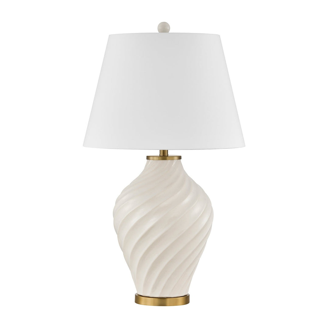 Viola One Light Table Lamp in White Savoy House