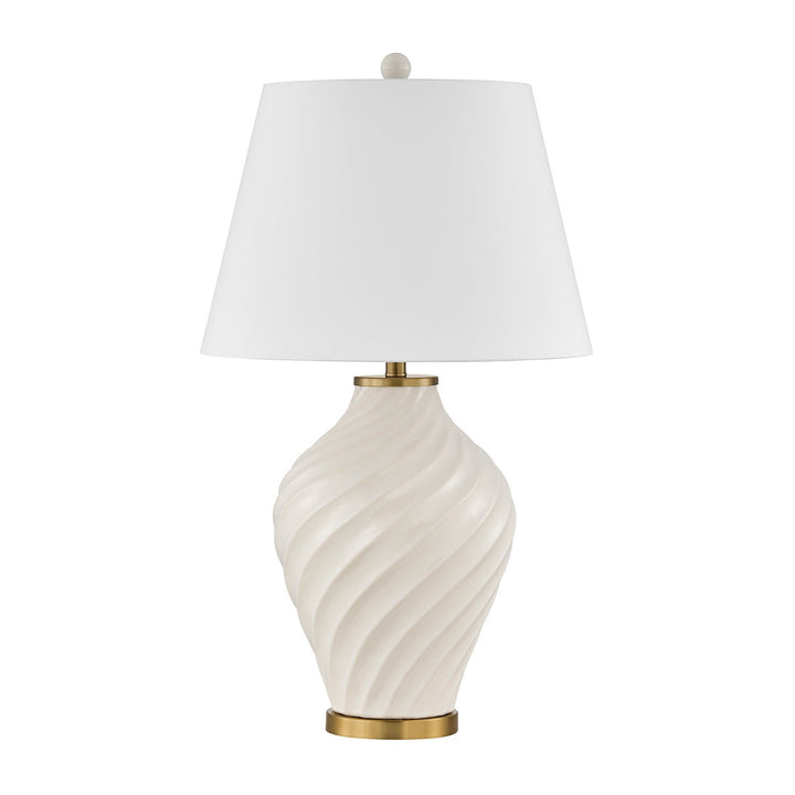 Viola One Light Table Lamp in White Savoy House