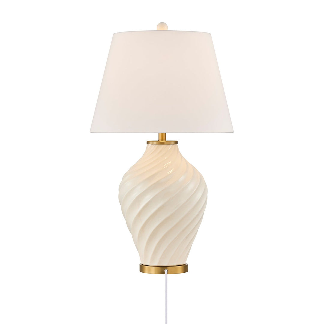 Viola One Light Table Lamp in White Savoy House