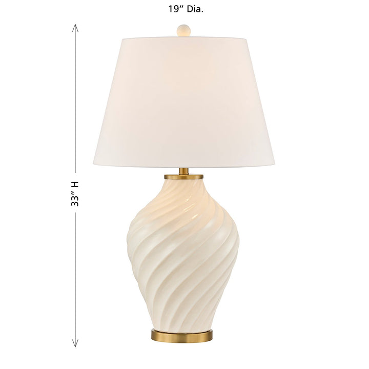 Viola One Light Table Lamp in White Savoy House