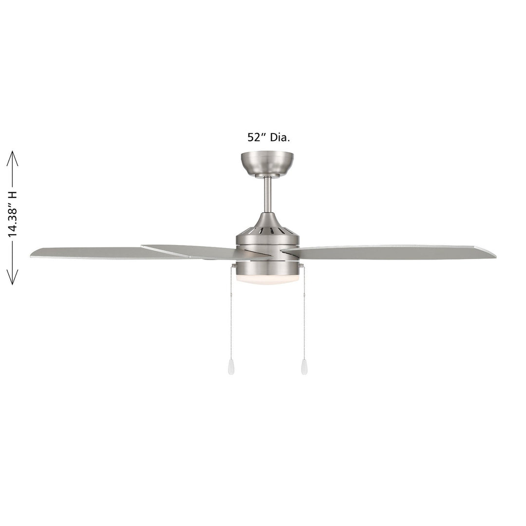 52" Ceiling Fan in Brushed Nickel Meridian