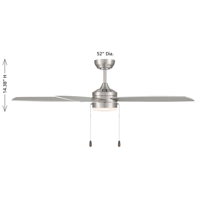 52" Ceiling Fan in Brushed Nickel Meridian