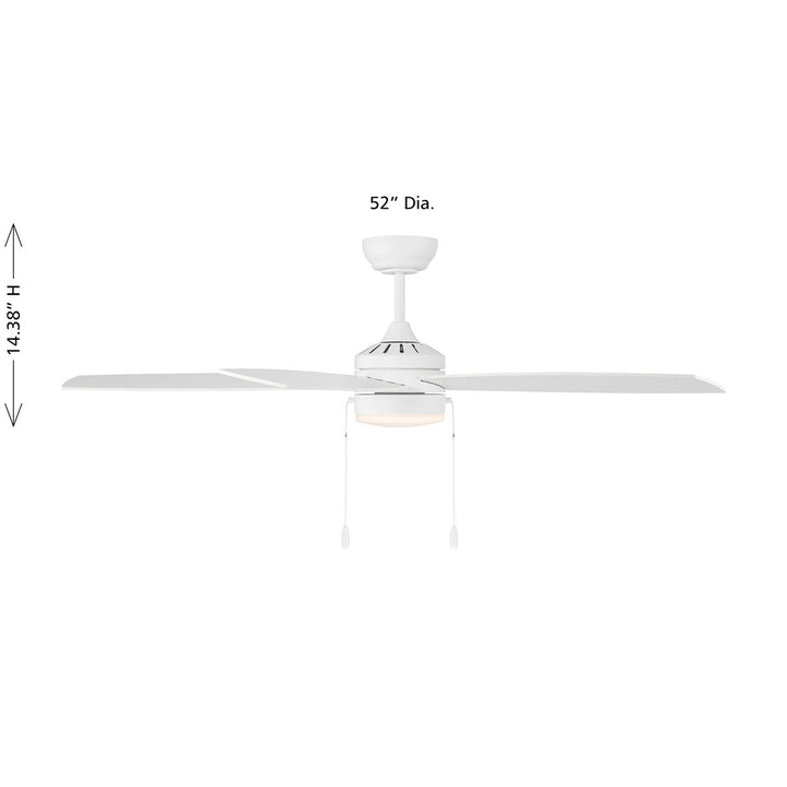 52" Ceiling Fan in White Meridian
