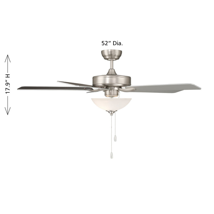 52" Ceiling Fan in Brushed Nickel Meridian