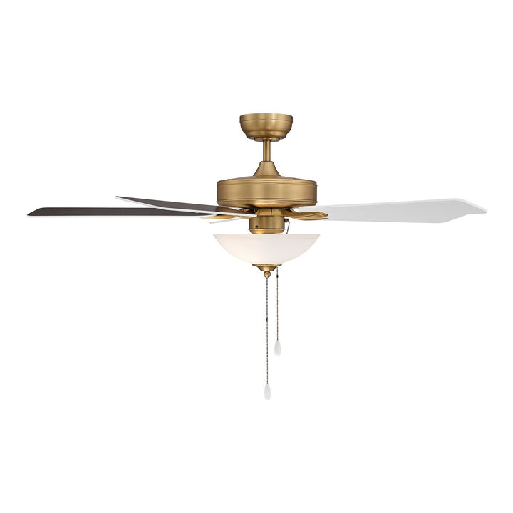 52" Ceiling Fan in Natural Brass Meridian