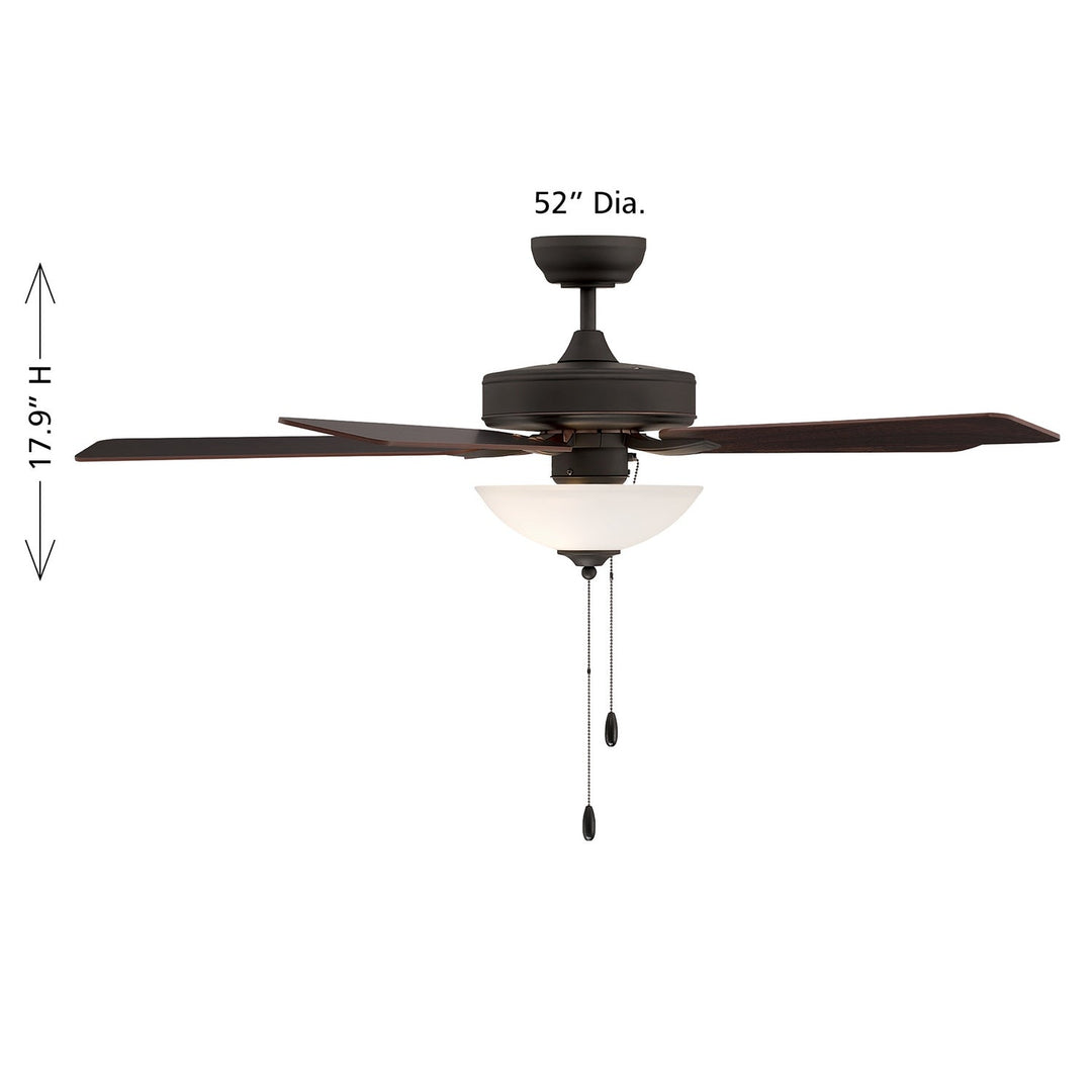 52" Ceiling Fan in Oil Rubbed Bronze Meridian