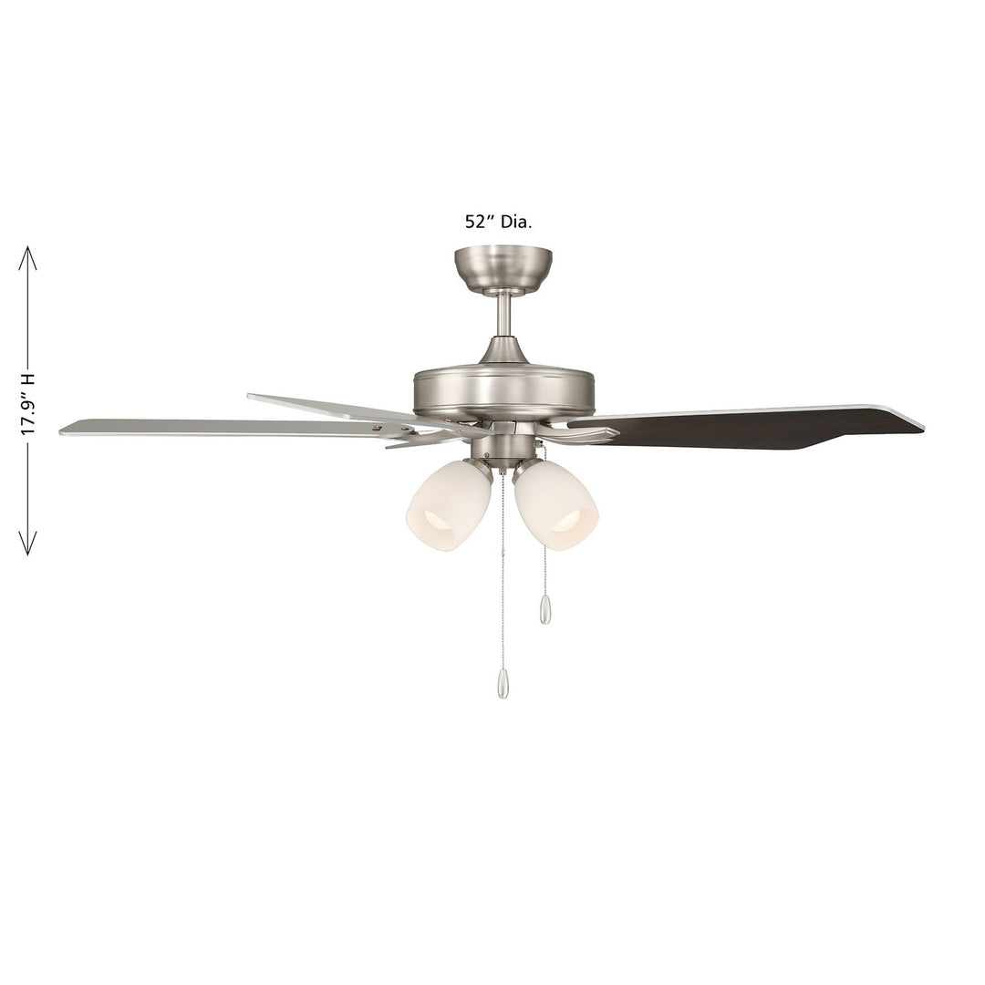 52" Ceiling Fan in Brushed Nickel Meridian
