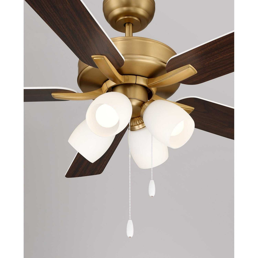 52" Ceiling Fan in Natural Brass Meridian