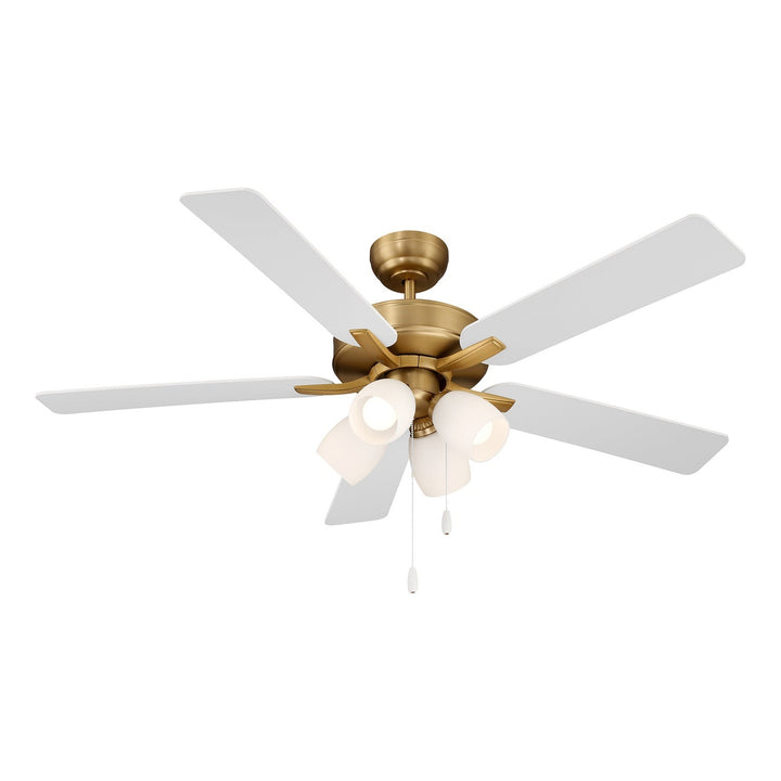 52" Ceiling Fan in Natural Brass Meridian