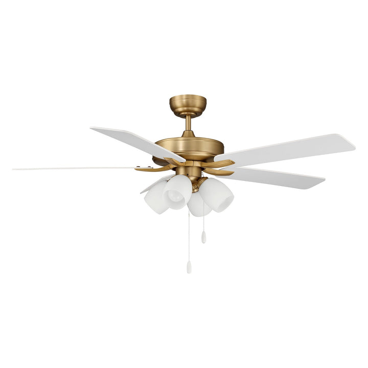 52" Ceiling Fan in Natural Brass Meridian