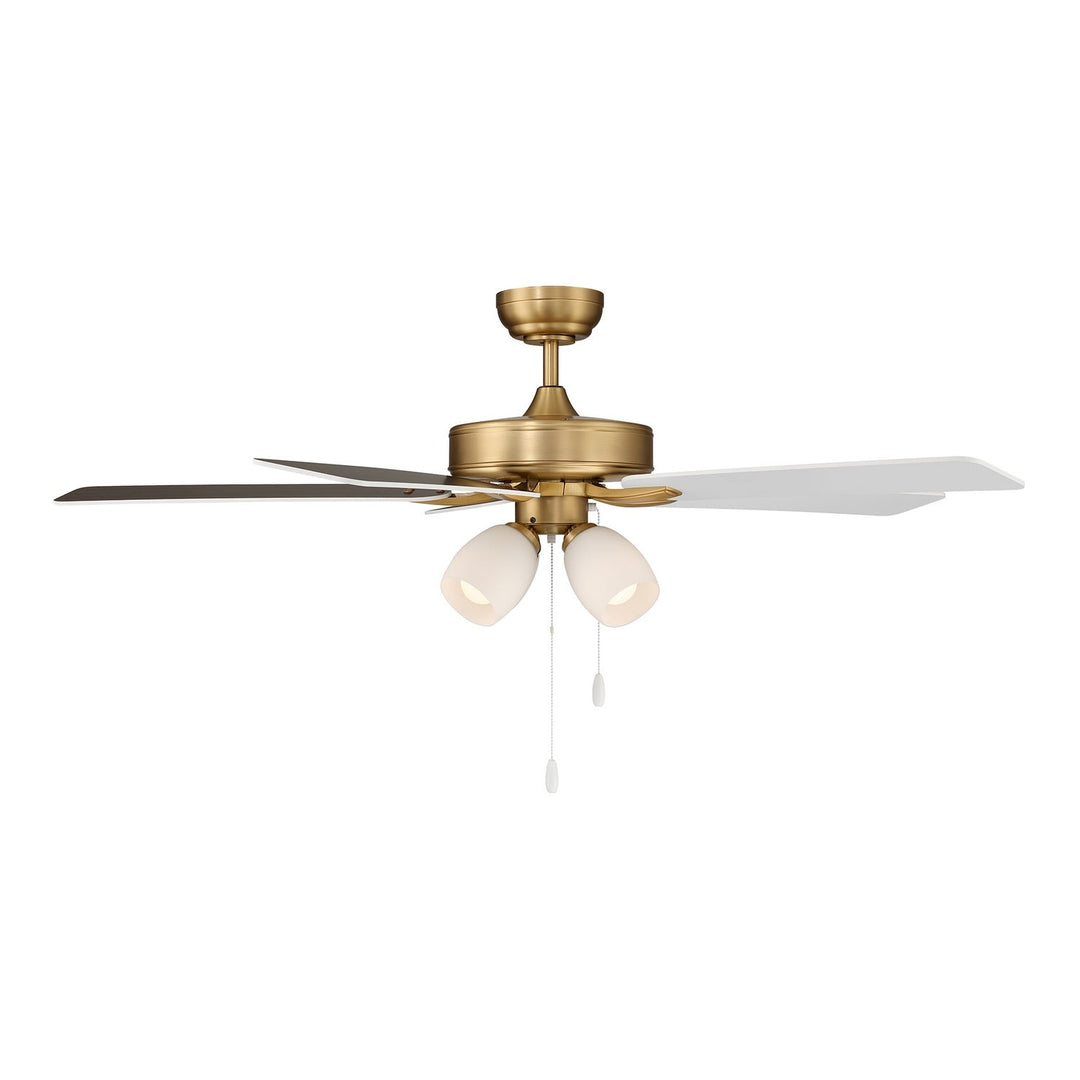 52" Ceiling Fan in Natural Brass Meridian