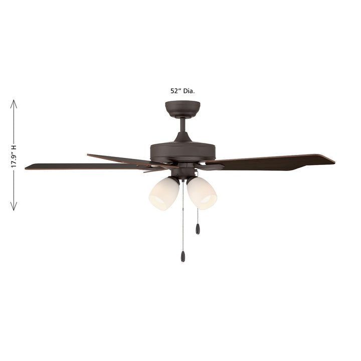 52" Ceiling Fan in Oil Rubbed Bronze Meridian