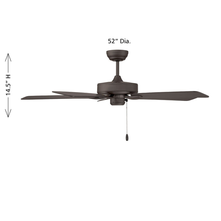 52" Ceiling Fan in Oil Rubbed Bronze Meridian