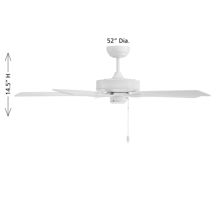 52" Ceiling Fan in White Meridian