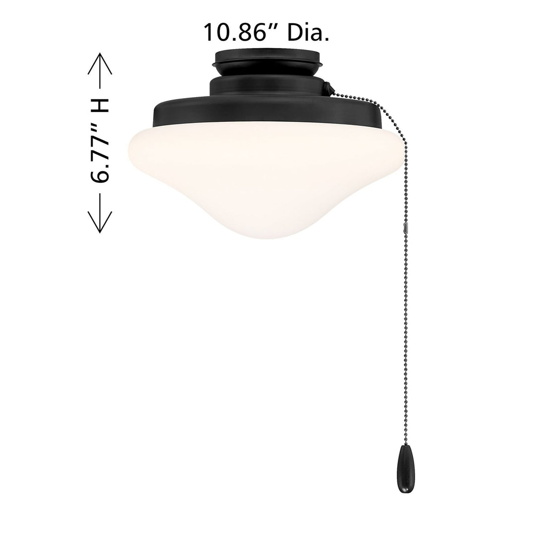 LED Fan Light Kit in Matte Black Meridian