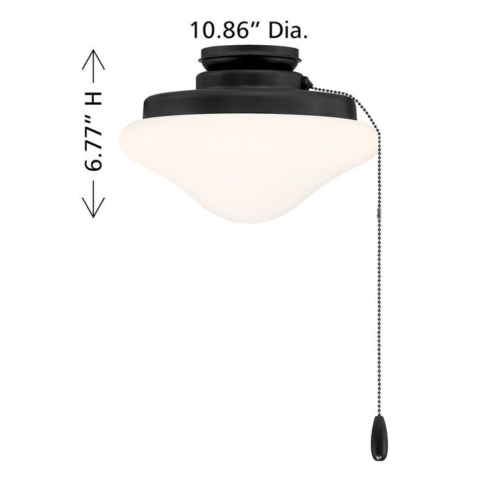 LED Fan Light Kit in Matte Black Meridian