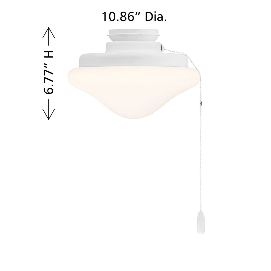 LED Fan Light Kit in White Meridian