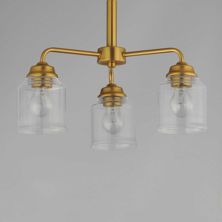 Maxim - 12260CDNAB - Three Light Semi-Flush Mount/Chandelier - Acadia - Natural Aged Brass